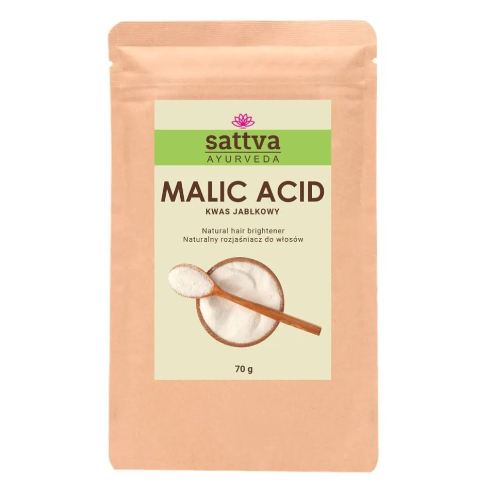 Sattva Naturalny rozjaśniacz do włosów Malic Acid kwas jabłkowy 70g