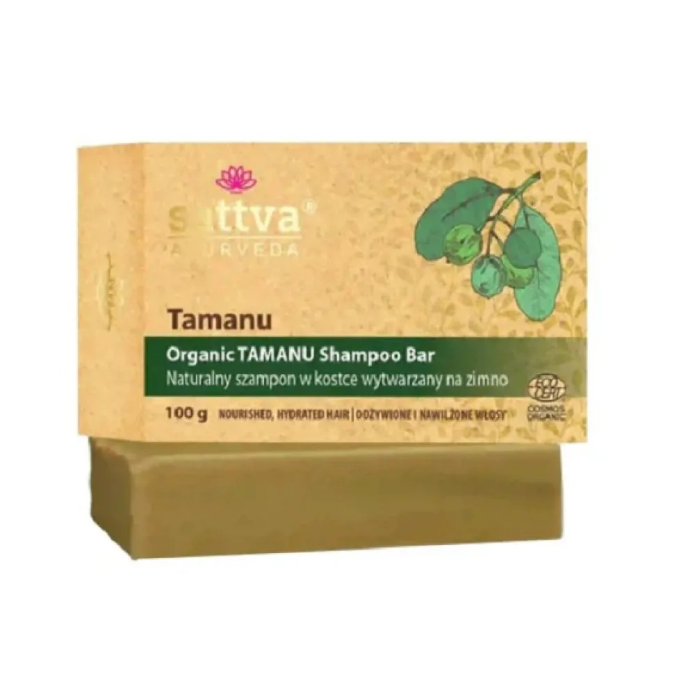Sattva Organiczny szampon w kostce Tamanu 100g