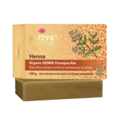 Sattva Organiczny szampon w kostce z henną do włosów 100g
