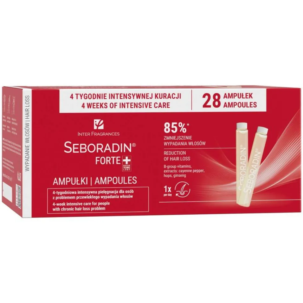 SEBORADIN Forte ampułki przeciw wypadaniu włosów 28x5.5ml