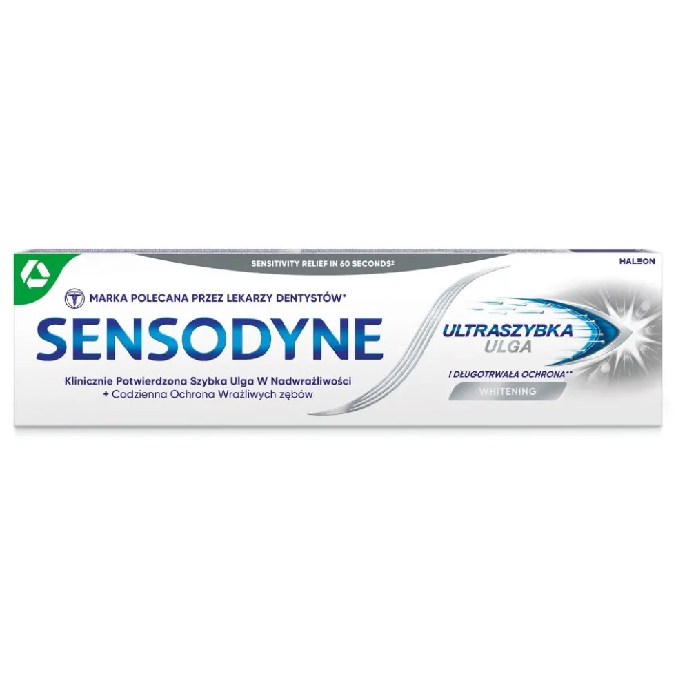 Sensodyne Ultraszybka Ulga wybielająca pasta do nadwrażliwych zębów 75ml