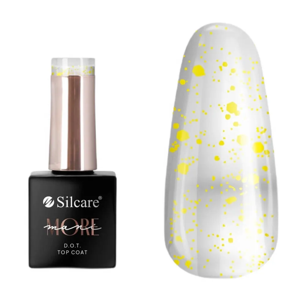 Silcare maniMORE DOT top coat do paznokci Yellow 10g