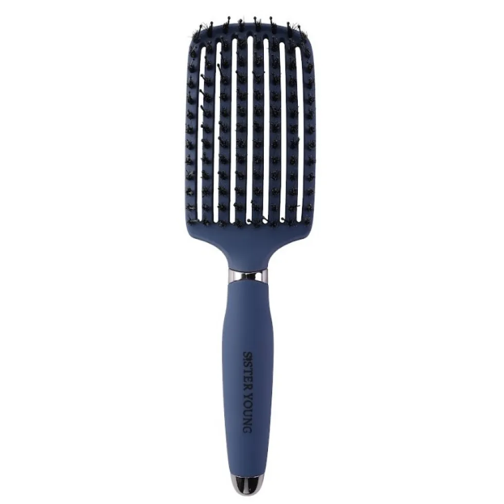 Sister Young Ovia Hair Brush szczotka do włosów z włosiem dzika Blue