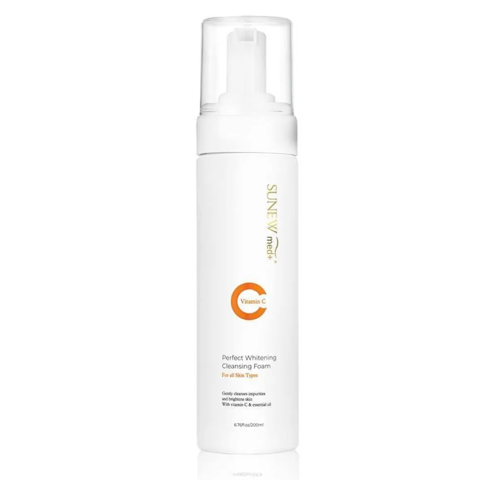 SunewMed+ Perfect Whitening Cleansing Foam aktywna pianka do mycia twarzy i oczu 200ml