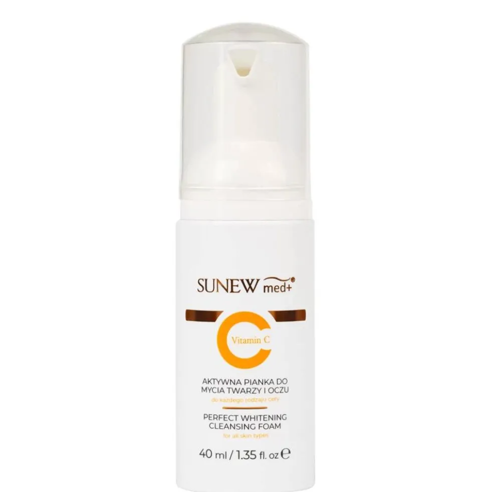 SunewMed+ Perfect Whitening Cleansing Foam aktywna pianka do mycia twarzy i oczu 40ml