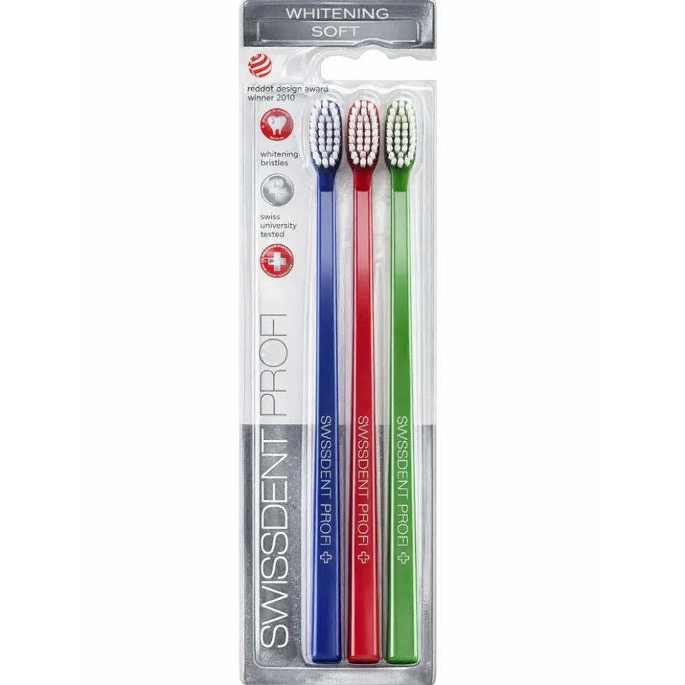 Swissdent Profi Whitening Soft szczoteczka do zębów 2szt+1szt