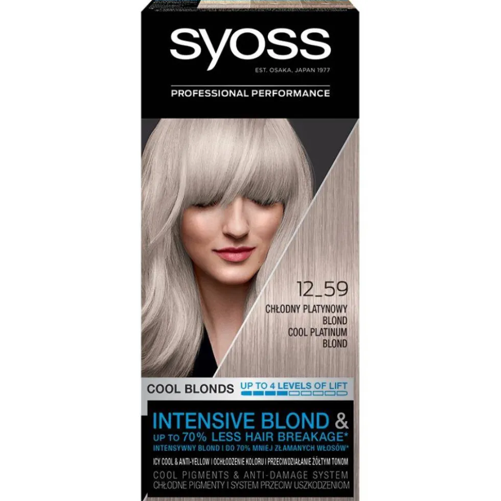 Syoss Cool Blonds rozjaśniacz do włosów 12_59 Chłodny Platynowy Blond