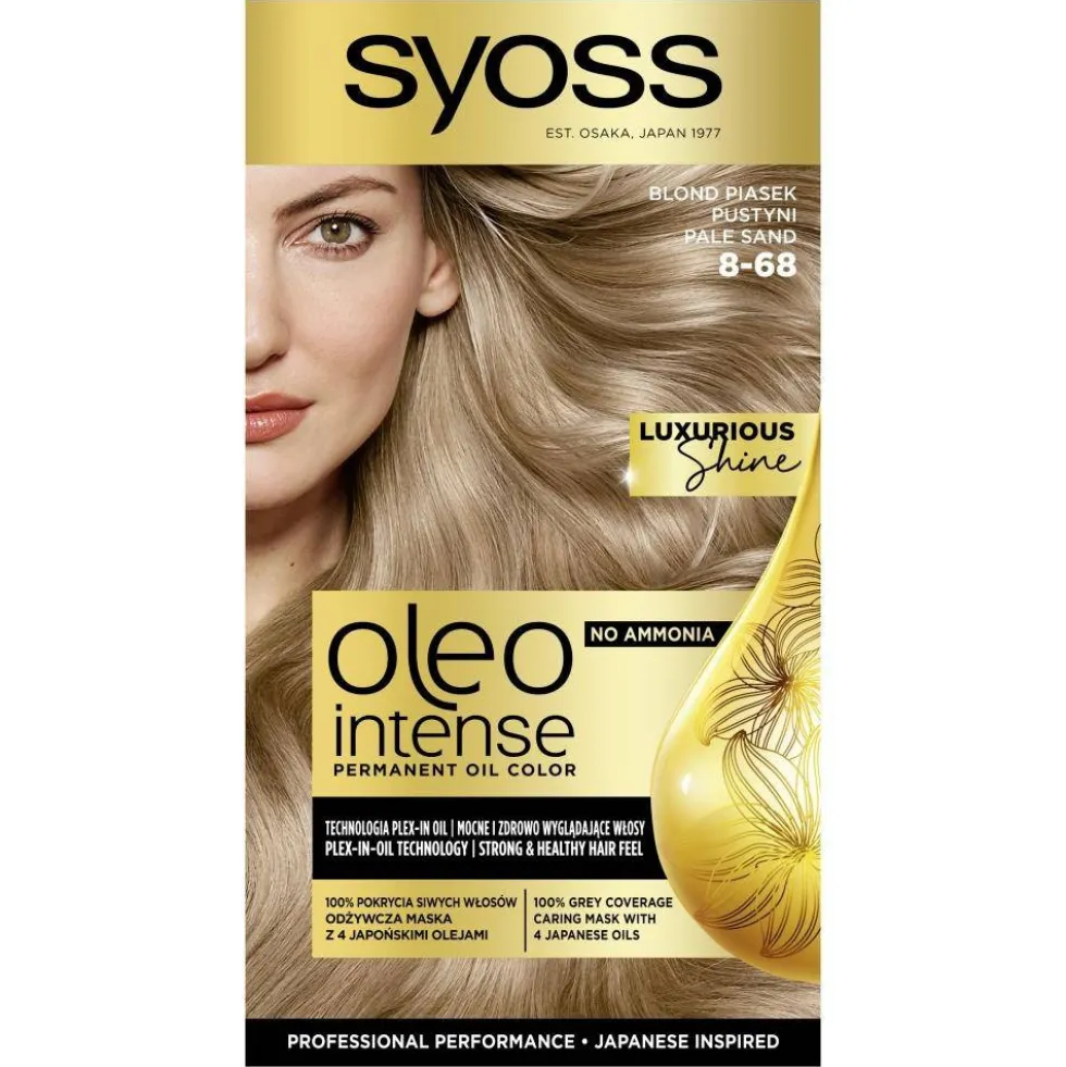 Syoss Oleo Intense farba do włosów trwale koloryzująca z olejkami 8-68 Blond Piasek Pustyni