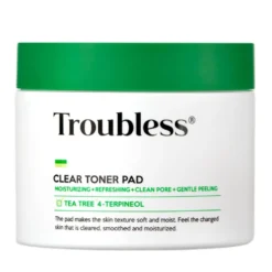 Troubless Clear Toner Pad płatki tonizujące z efektem peelingu 60szt.