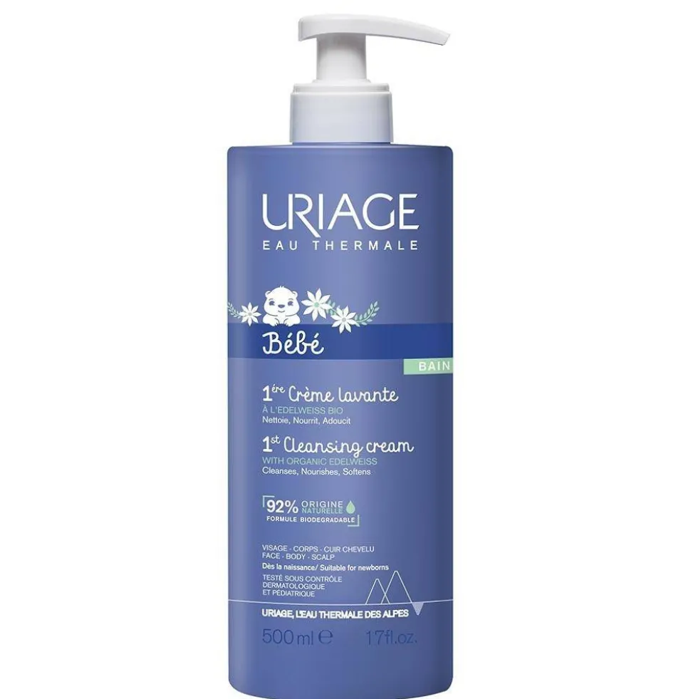 URIAGE Bebe 1st Cleansing Cream pieniący się krem do kąpieli dla dzieci 500ml