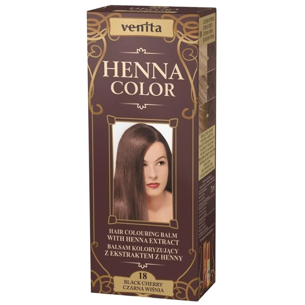 Venita Henna Color balsam koloryzujący z ekstraktem z henny 18 Czarna Wiśnia 75ml