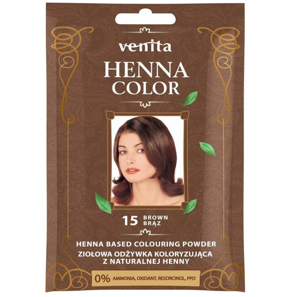 Venita Henna Color ziołowa odżywka koloryzująca z naturalnej henny 15 Brąz