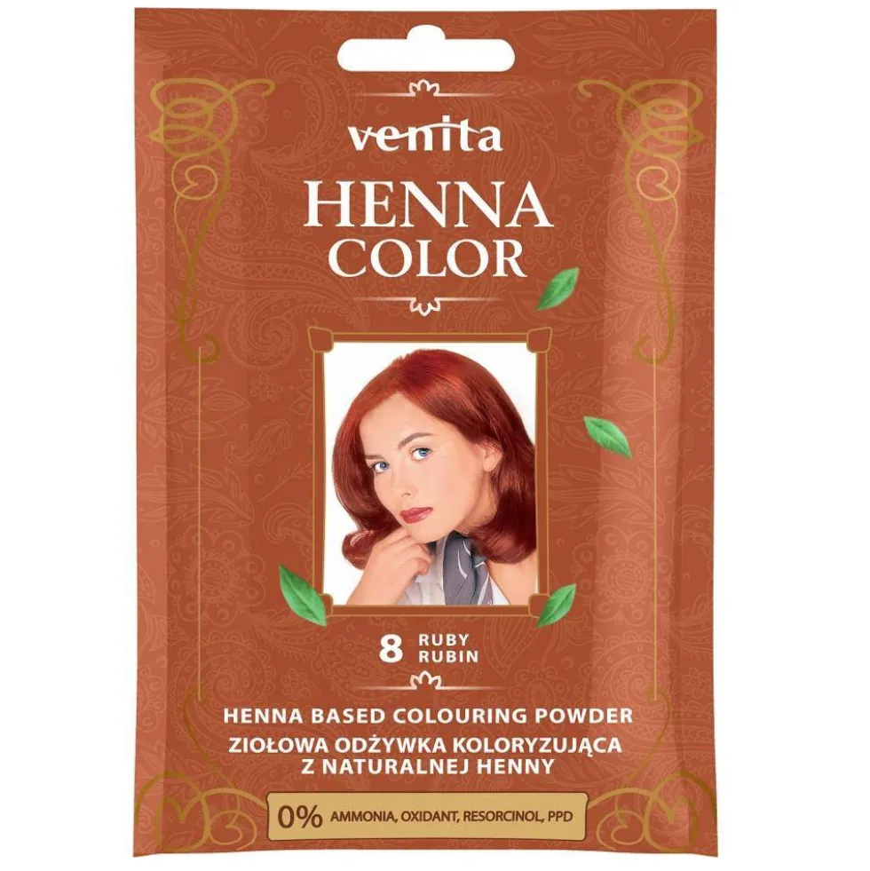 Venita Henna Color ziołowa odżywka koloryzująca z naturalnej henny 8 Rubin