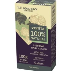 Venita Herbal Hair Color ziołowa farba do włosów 1.11 Czerń Indygo 100g