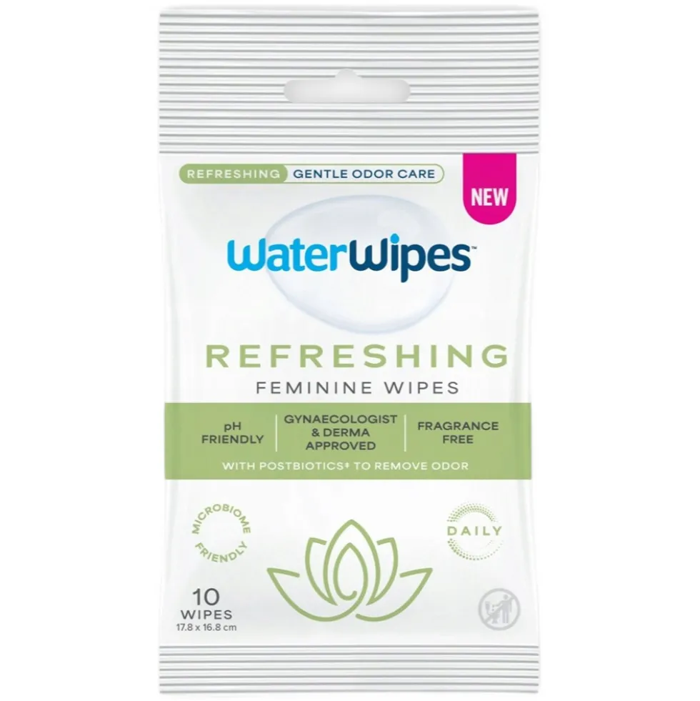 WaterWipes Refreshing Feminine Wipes chusteczki nawilżane do higieny intymnej 10szt.