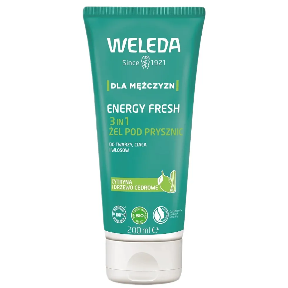 Weleda Energy Fresh 3in1 żel pod prysznic dla mężczyzn 200ml