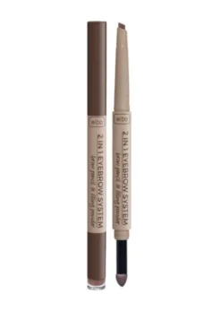 Wibo 2in1 Eyebrow System kredka i gąbka do brwi 1