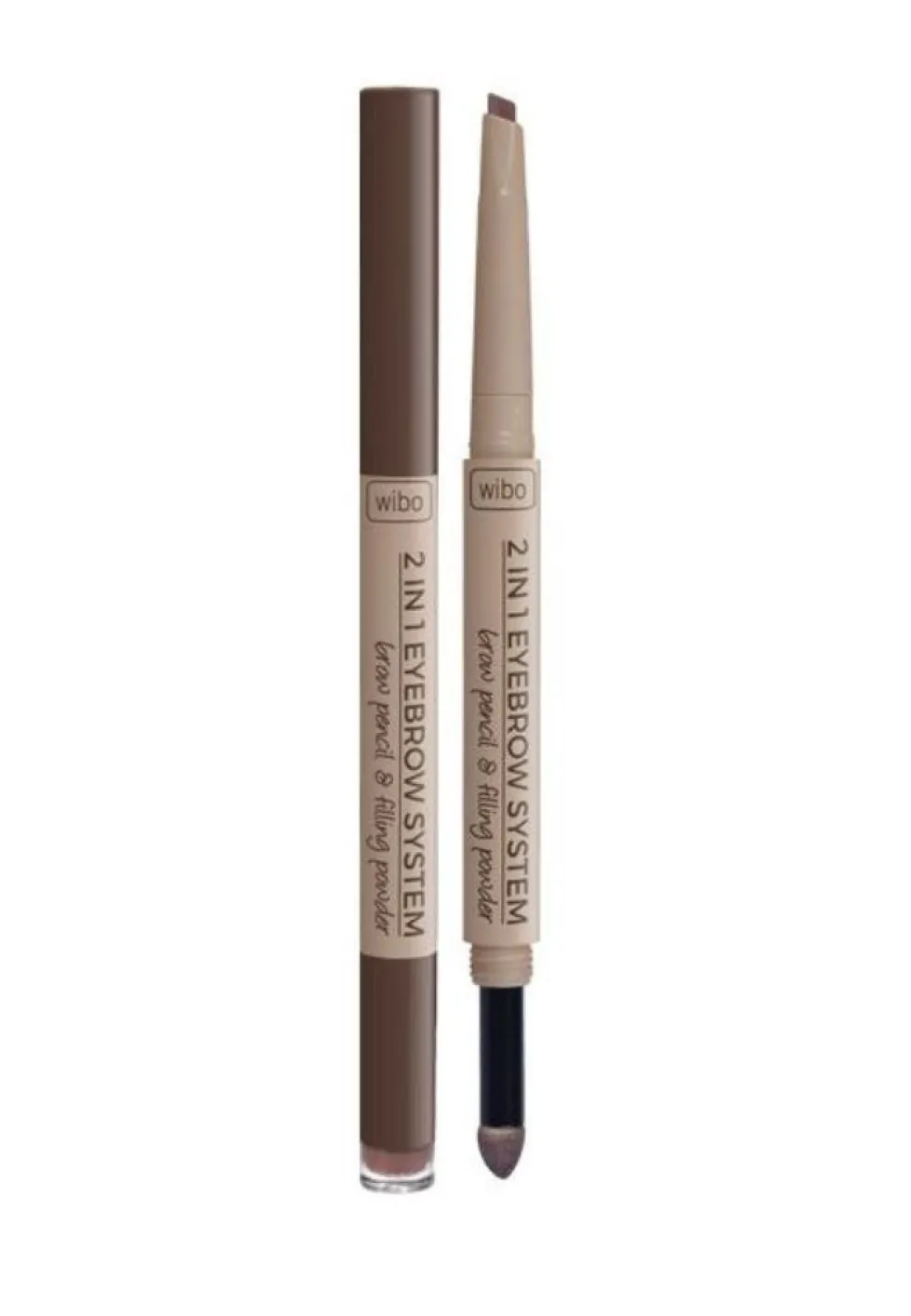 Wibo 2in1 Eyebrow System kredka i gąbka do brwi 1