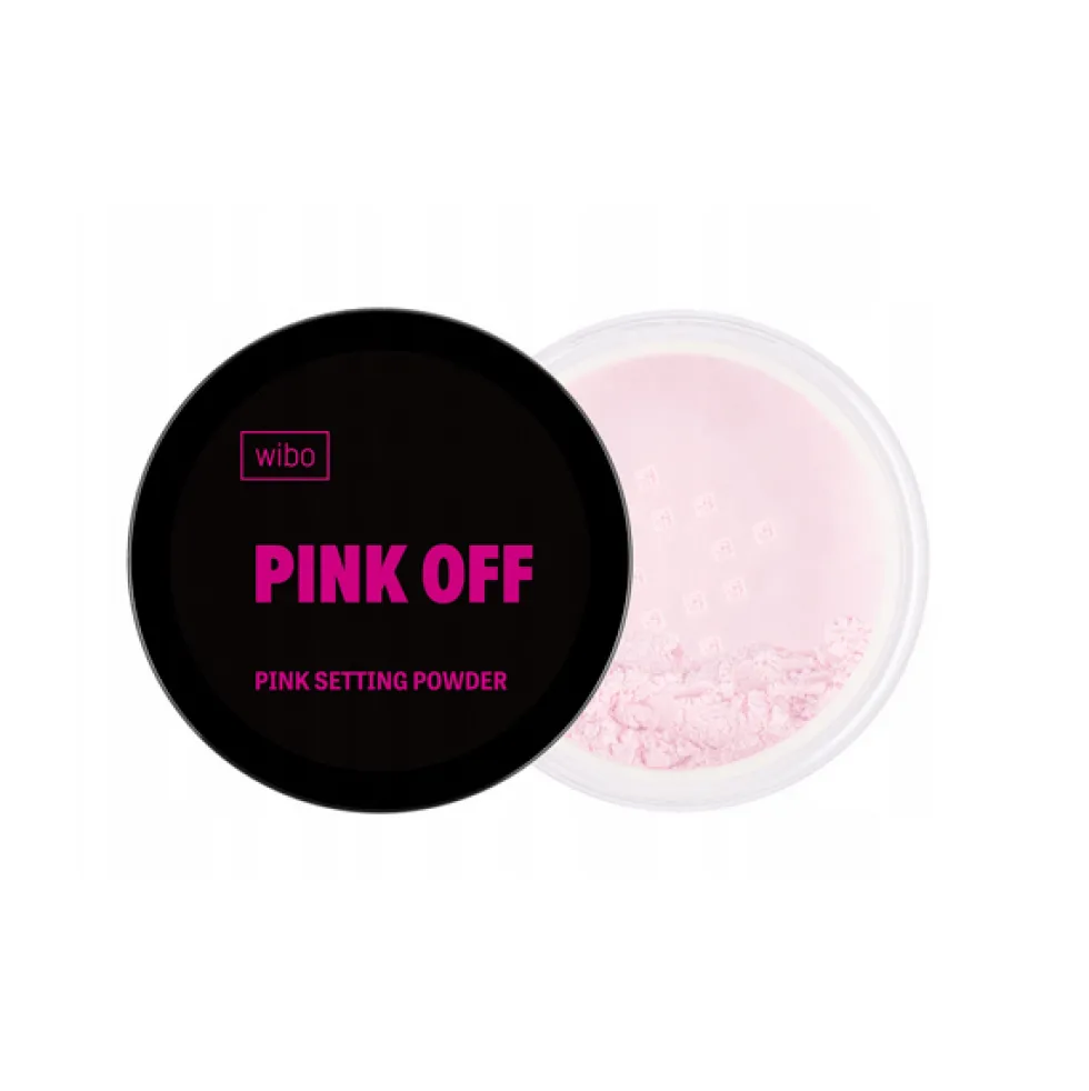 Wibo Pink Off Setting Powder różowy puder utrwalający makijaż 7g