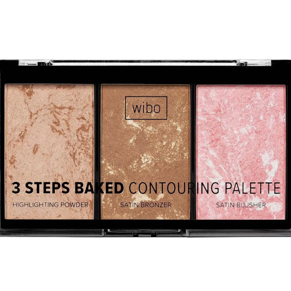Wibo 3 Steps Baked Contouring Palette paleta do konturowania twarzy 10g