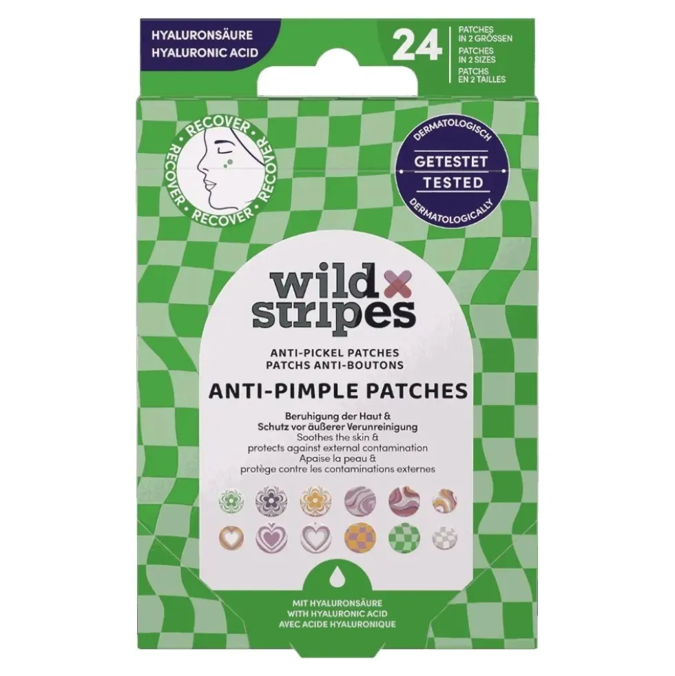 Wild Stripes Anti-Pimple Patches plastry na wypryski z kwasem hialuronowym 24szt.