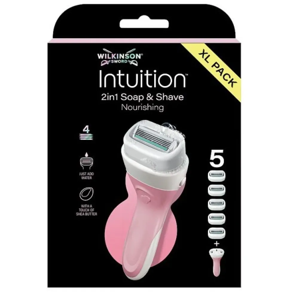 Wilkinson Intuition Nourishing maszynka z 4 ostrzami i 5 wkładów