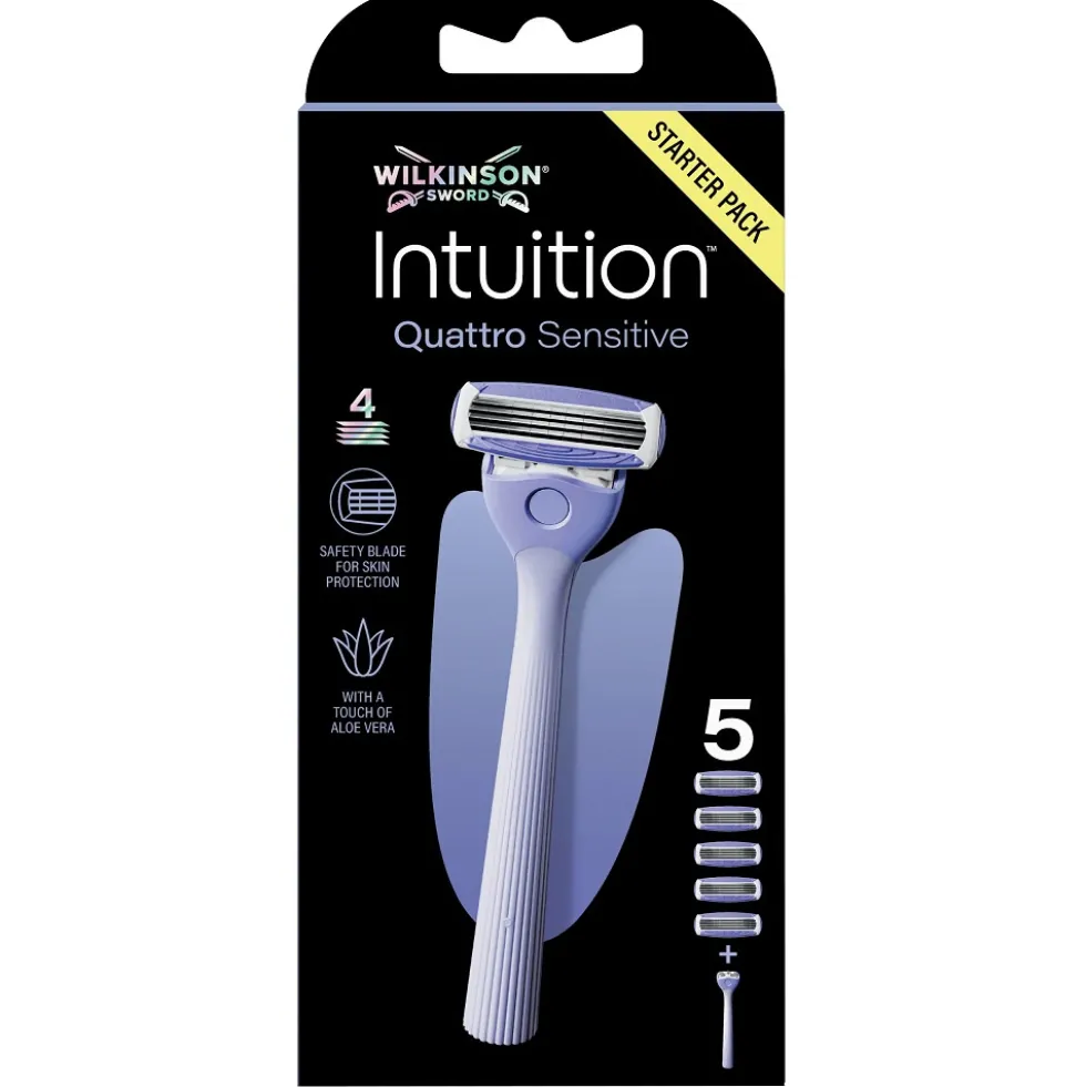 Wilkinson Intuition Quattro Sensitive maszynka do golenia z 4 ostrzami