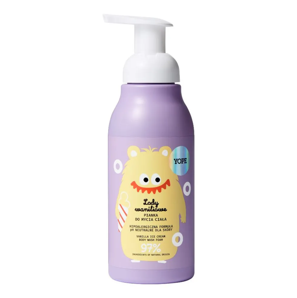 Yope Pianka do mycia ciała dla dzieci Lody Waniliowe 400ml