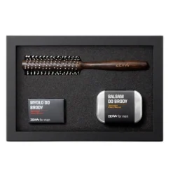 Zew For Men Broda na Sztorc zestaw mydło do brody 85ml + balsam do brody 80ml + roller do włosów i brody
