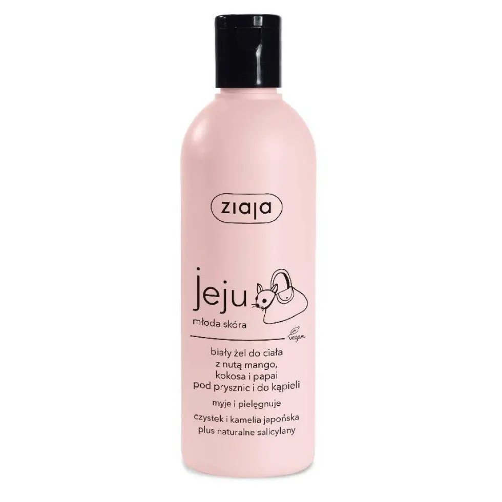 Ziaja Jeju białe mydło do ciała pod prysznic i do kąpieli z nutą mango kokosa i papai 300ml